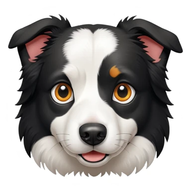 border collie dog face sticker