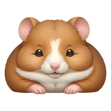 Meme-Worthy Cute Sleeping Brown Hamster Portrait Emoji, Head resting peacefully with a contented smile, showcasing a delightfully compact build and a luxuriously soft rich brown coat, eyes shut in a serene nap, Simplified yet hilariously adorable features, highly detailed, glowing with a soft, drowsy light, high shine, relaxed and utterly lovable, stylized with an air of playful laziness, bright and heartwarming, soft glowing outline, capturing the essence of a comically sleepy hamster, so meme-worthy it feels like it could instantly become the next viral sensation of adorable slumber! sticker