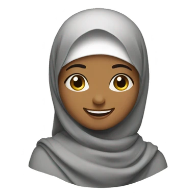 muslim girl happy face sticker