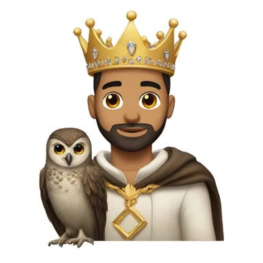 Drake wearing crown with an owl sticker