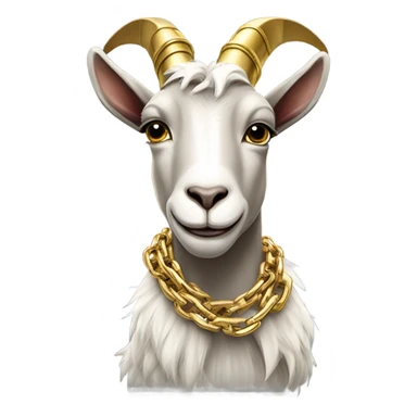 A Goat that makes rap with gold chains sticker