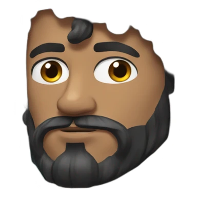 Swimmer googles muscles black hair and beard sticker