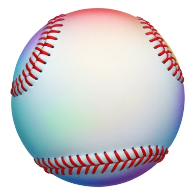 Rainbow baseball sticker