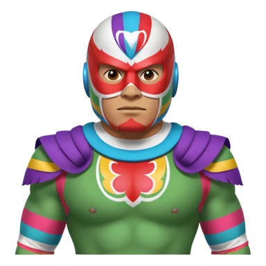 Mexican wrestler portrait, head and shoulders only, colorful luchador mask, muscular collar, confident expression, 3D cartoon, mobile game icon style, clean background, no text, no watermark
 sticker