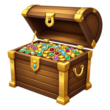 treasure chest with jewelery in it sticker