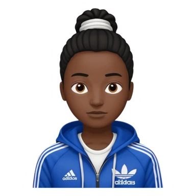 Adidas white stripes black human sticker