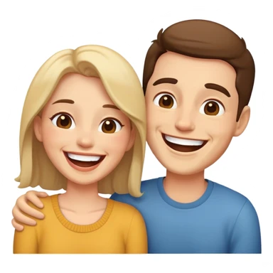 couple laughing together sticker
