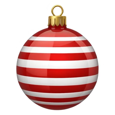 A Red Striped Ornament sticker