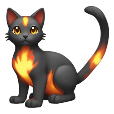 Sitting-bicolor-fire-type-pokemon-cat sticker