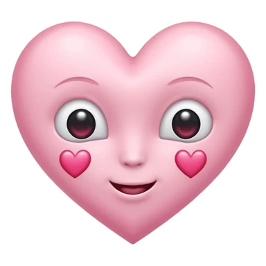 Generate luxe silk satin look emoji sets about love at first sight using baby pink and white colour.  sticker