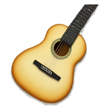 Guitar surrounded by music sheets sticker