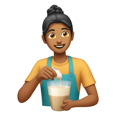 Indian making milk tea sticker