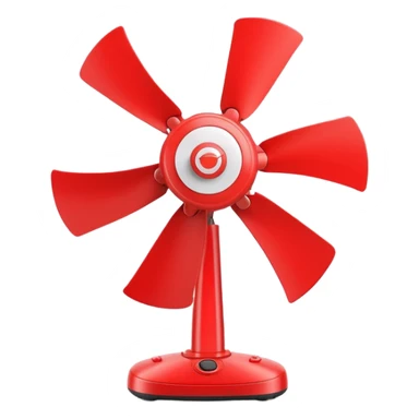 red electric fan sticker