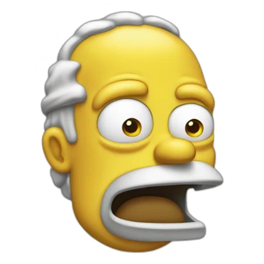 Homer malade sticker