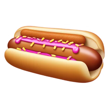Pink glittery hot dog  sticker