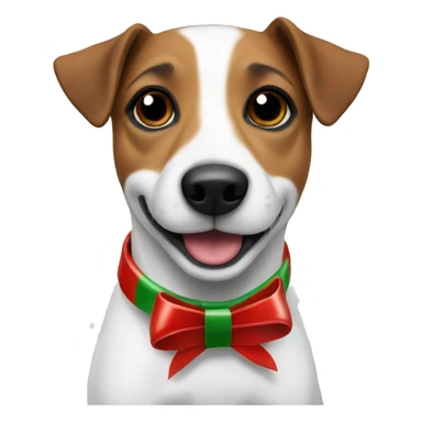Jack russel at Christmas sticker