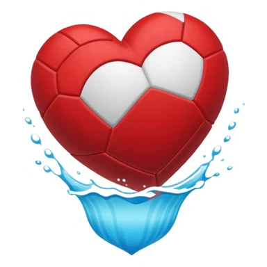 Natación  y voley en un corazón de color  sticker