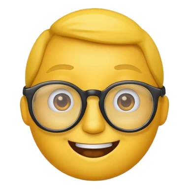 An emoji head with glasses based on the provided photo, variation 3. sticker