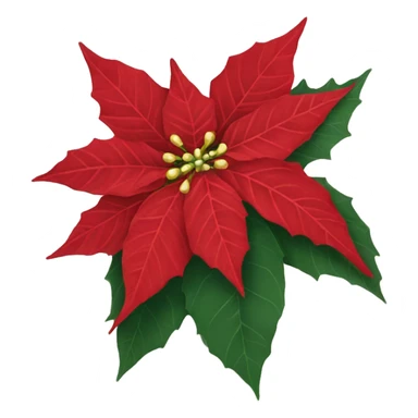 red Poinsettia sticker