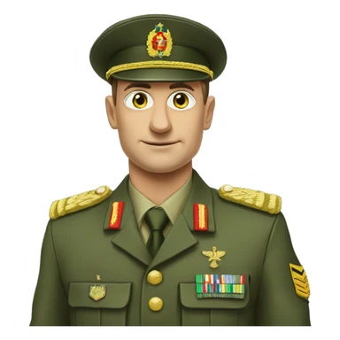 Zelenskyi in the uniform of the army sticker