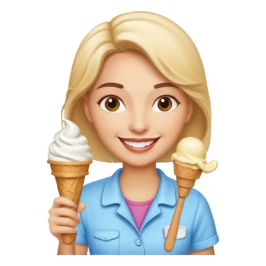 Ice Cream Vendor woman  sticker