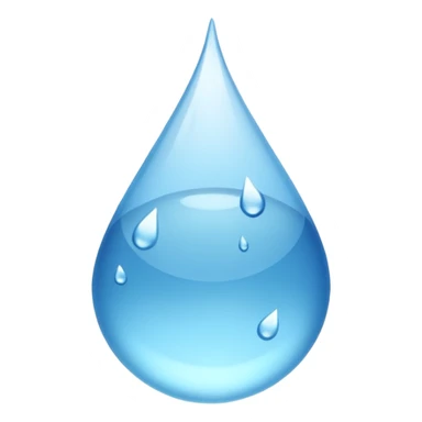 A drop of water in white sticker