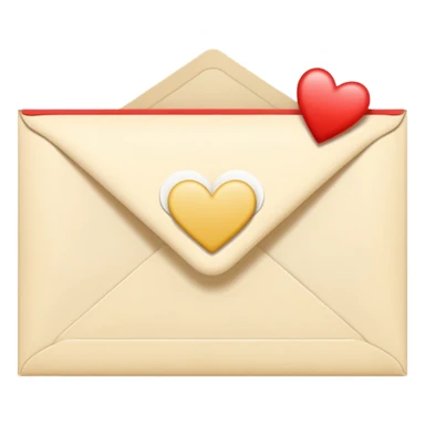 Cream-colored romantic Letter Envelope  sticker