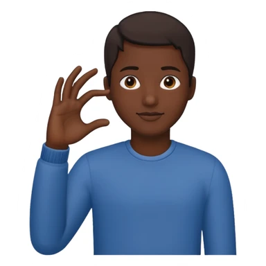 Que este 🙋🏾emoji envés que saludé haga con mano la forma de L sticker