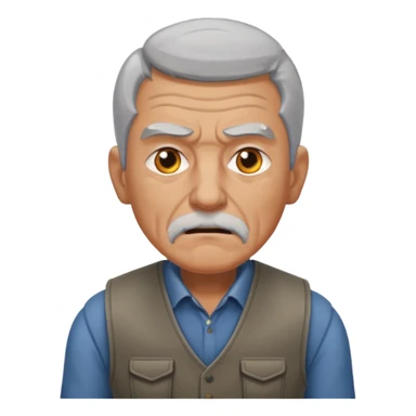 aggressive old guy in vest sticker