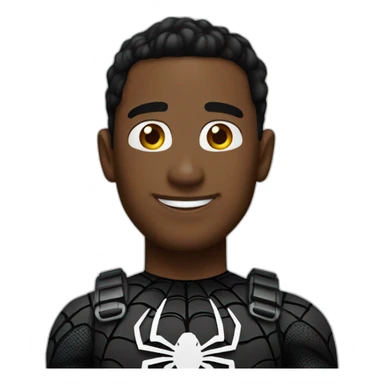 black with very cheap spider man costume sticker