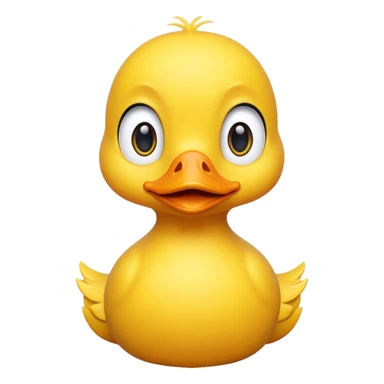 simplistic cartoony duck, bright colors, minimal details sticker