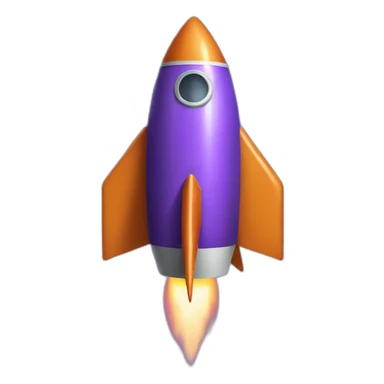 purple rocket sticker