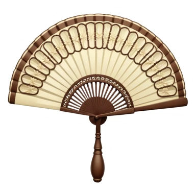 Fan: An open, handheld fan, often associated with opera or classic theatre sticker