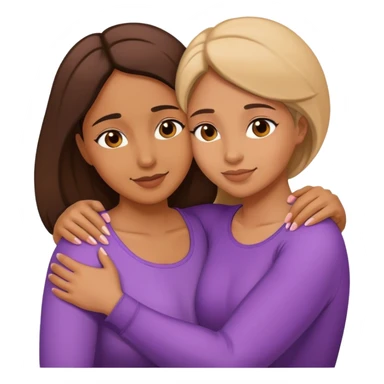 Mom and daughter hugging  sticker