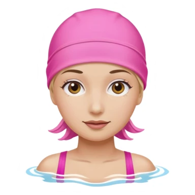 woman pink swim cap sticker