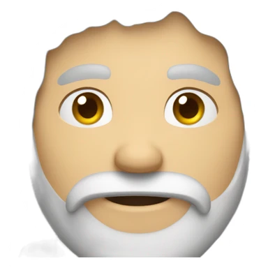 Hyperactive chaotic white guy with brown hair and grey beard. sticker