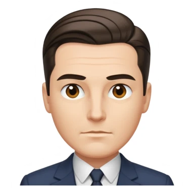 white dude with tight slick back hair going backwards sticker