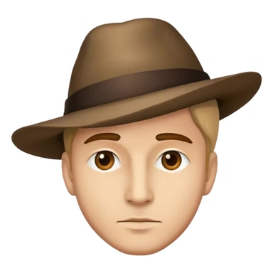 unknown misterious man with hat sticker