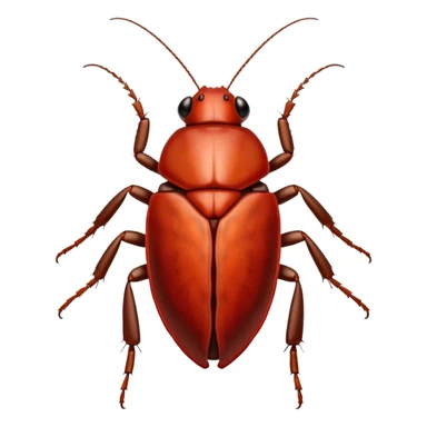 cockroach with "RED" written on its back sticker