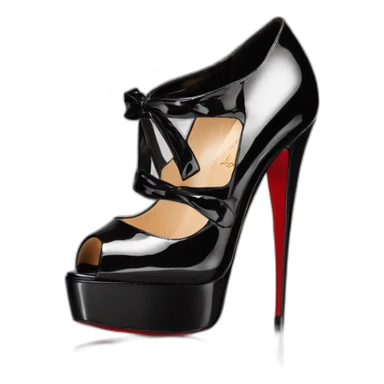 heel black patent christian louboutin dafolie sticker