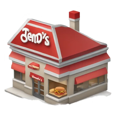 wendy's fast food restaurant sticker