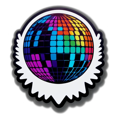 Disco ball sticker