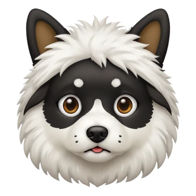 dog white with black face sticker