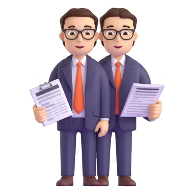 accountant with financial papers, no eyeglasses sticker