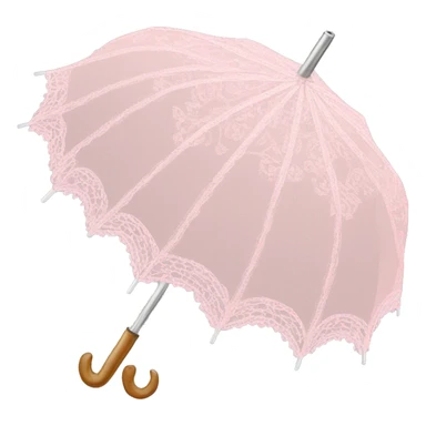 pastel pink lace umbrella sticker