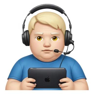 Fat lazy gamer sticker
