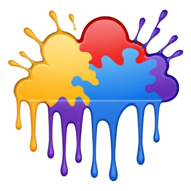 Make a painting which is splattered paint sticker