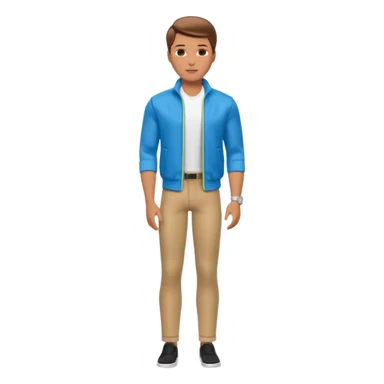 barbie ken as a guy with brown hair and brown eyes and tanned skin and full body sticker