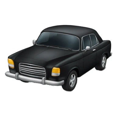 black car with spolier  sticker