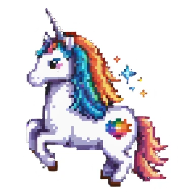 rocketship unicorn sticker